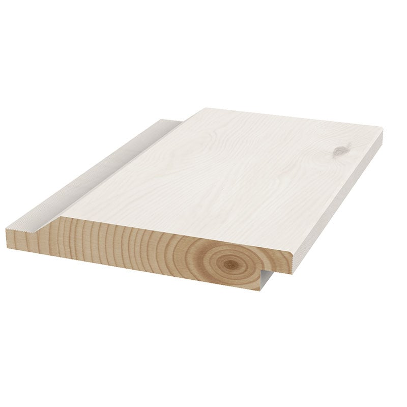 22x120 Enkelfaspanel Vitgrundad Finsågad Gran, G4-2, Virkesåtgång: Ca 9,1 Lpm/m2