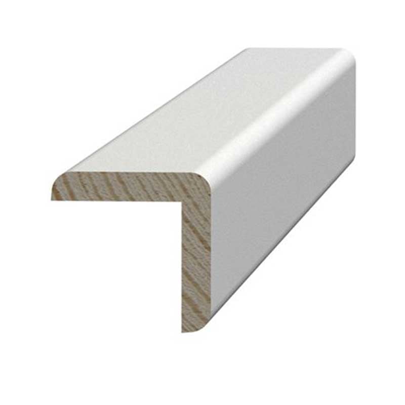 Ytterhörnlist Vitmålad Furu 43x43x2500/2700, Vit S0502-y, Furu