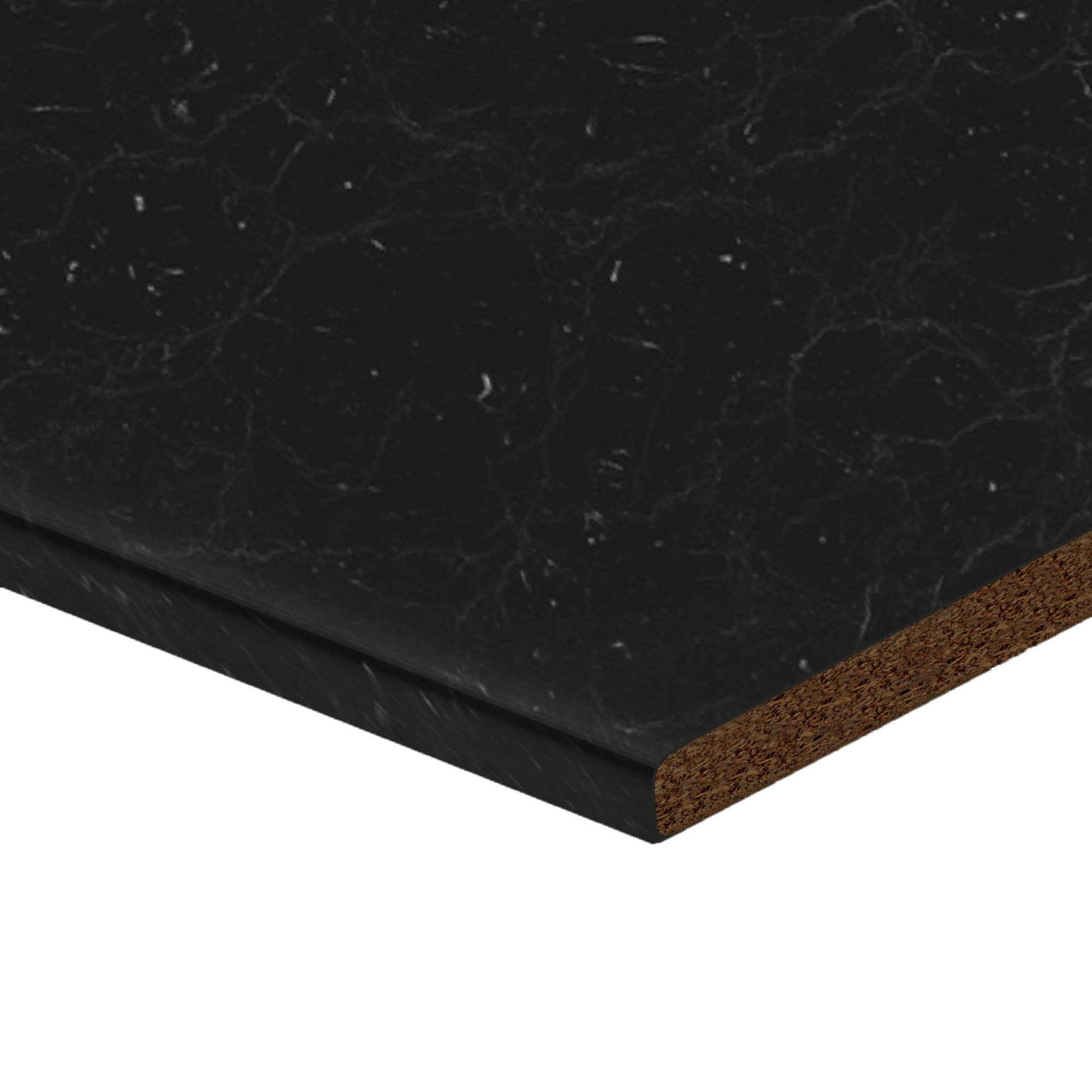 Laminatbänkskiva Svart Marmor Svart Marmor, 610x2600x28 Mm, Laminat