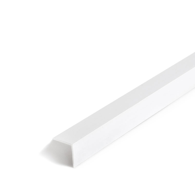 D-profile Hörnskydd Vit 25x25mm, 2700mm, Vit, Pvc, Häftande Genom Tejp