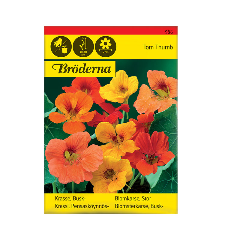 Nelson Garden Fröpåse Krasse, Busk-, Tom Thumb, Mix