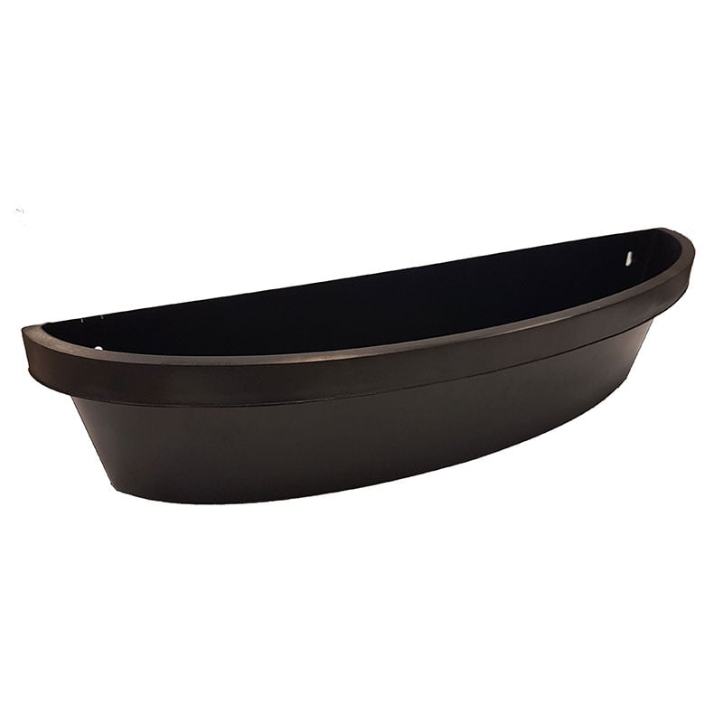Plain Plastblomlåda 84cm Svart 84 Cm