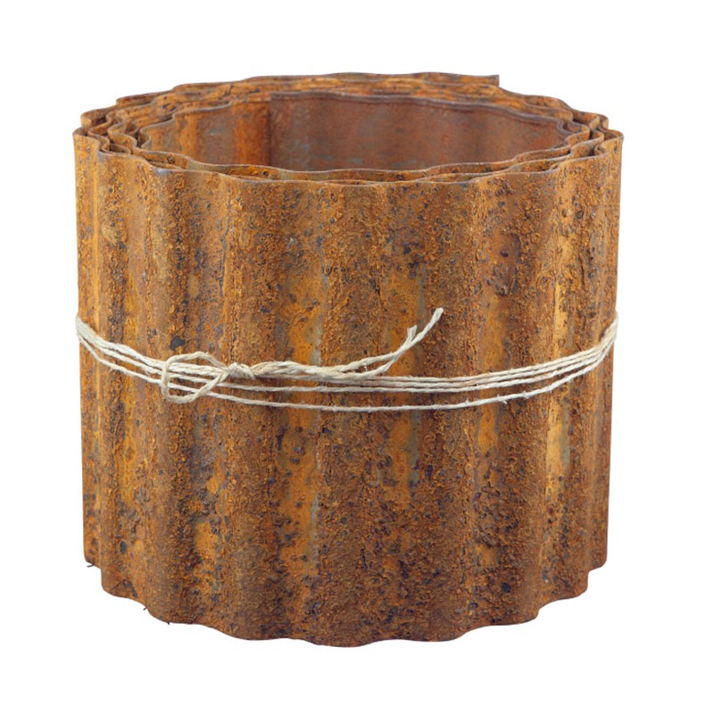 Rabattavgränsare Veckad Rost Rulle, 16 Cm X 5 M