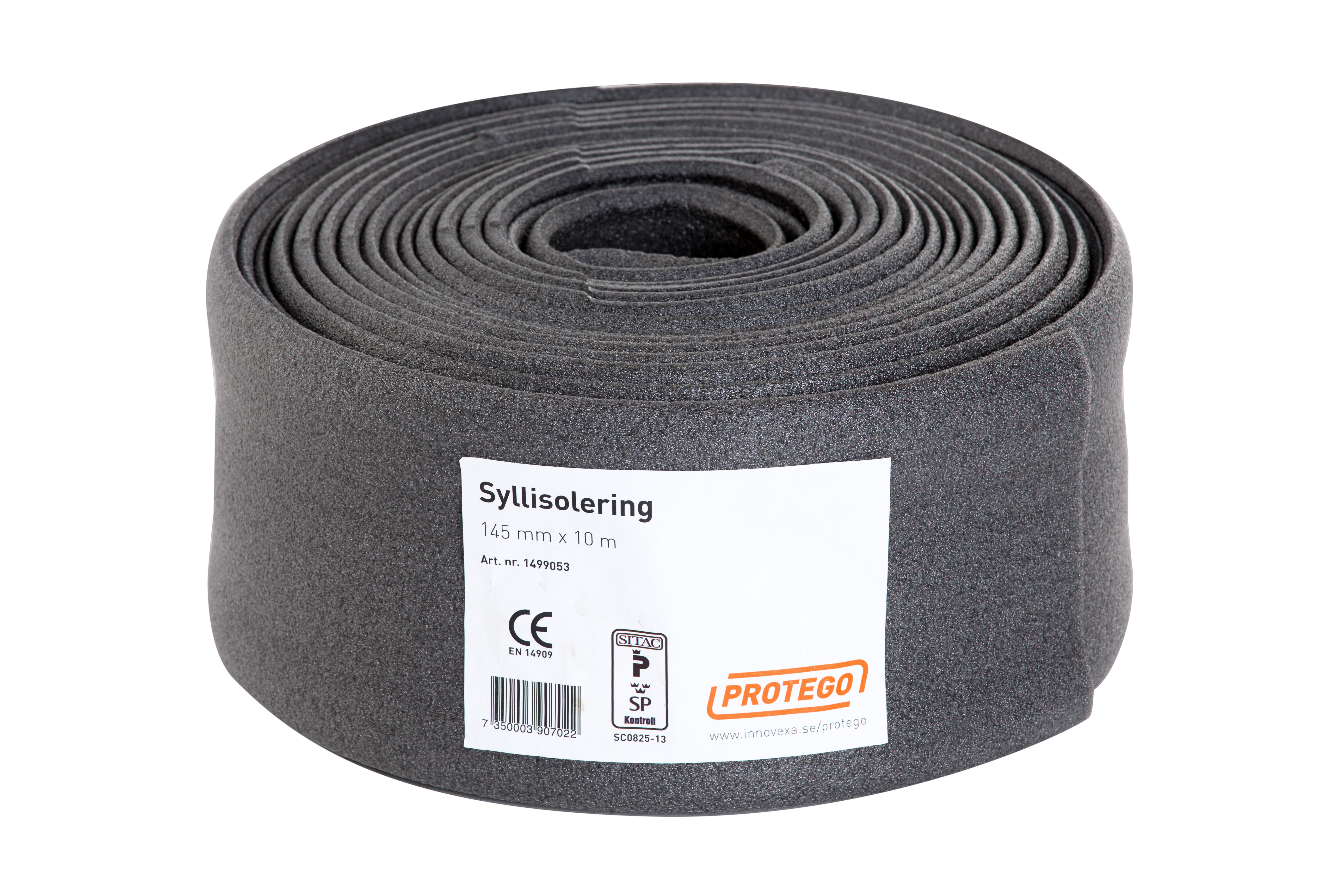 Syllisolering 145x7mm, 10m