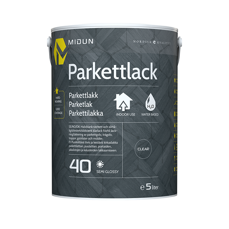 Midun Parkettlack Halvblank  5 L