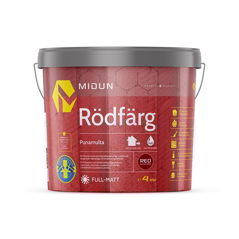 Midun Slamfärg Röd  Svensktillverkad Slamfärg
