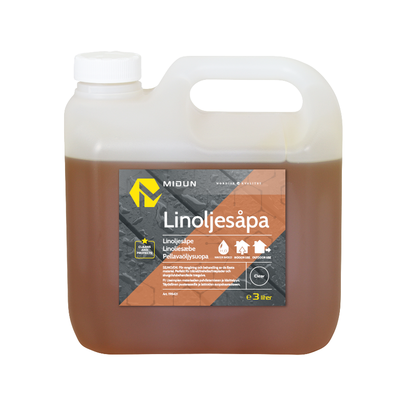 Midun Linoljesåpa Naturell  3 L