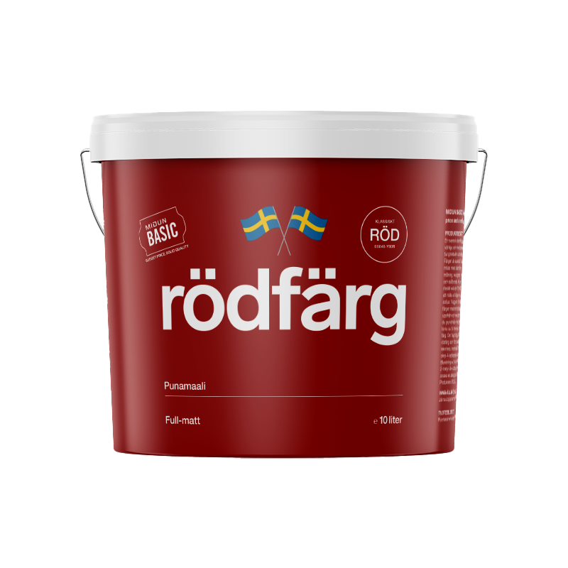 Midun Basic Slamfärg Röd  Basic Rödfärg 10 L