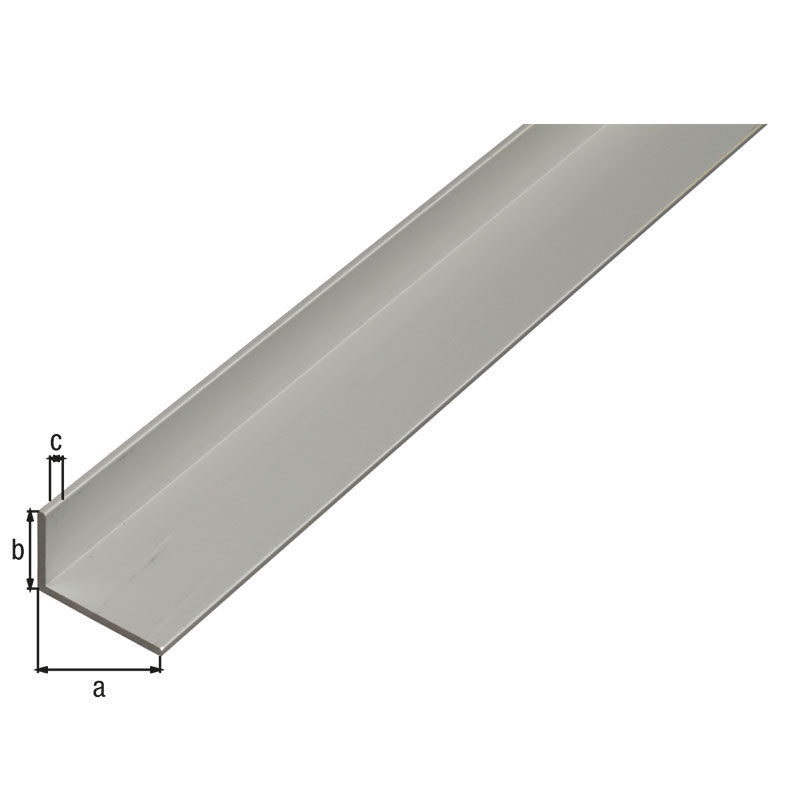 VINKELPROFIL ALUMINIUM SILVER 60X25X2/1M