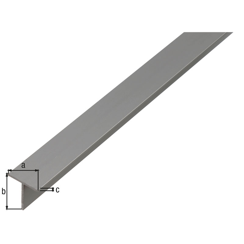 T-PROFIL ALUMINIUM SILVER 20X20X1,5/1M
