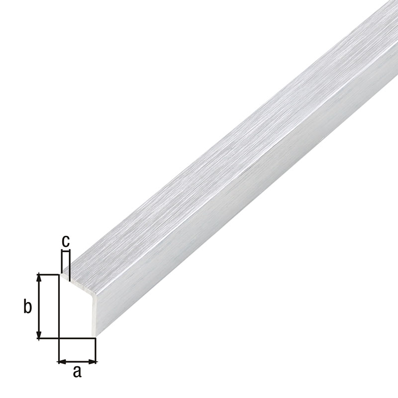 Alberts Vinkelprofil Aluminium Självhäftande 15x15x1 Mm 1 M, Ljus, Rostfritt Stål-design