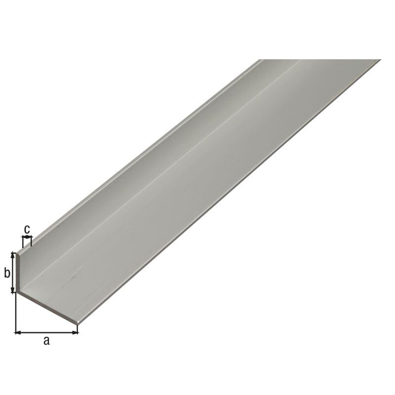 VINKELPROFIL ALUMINIUM SILVER 40X20X2/2M