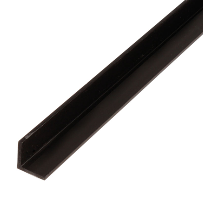 VINKELPROFIL PVC SVART 15X15X1,2/2M