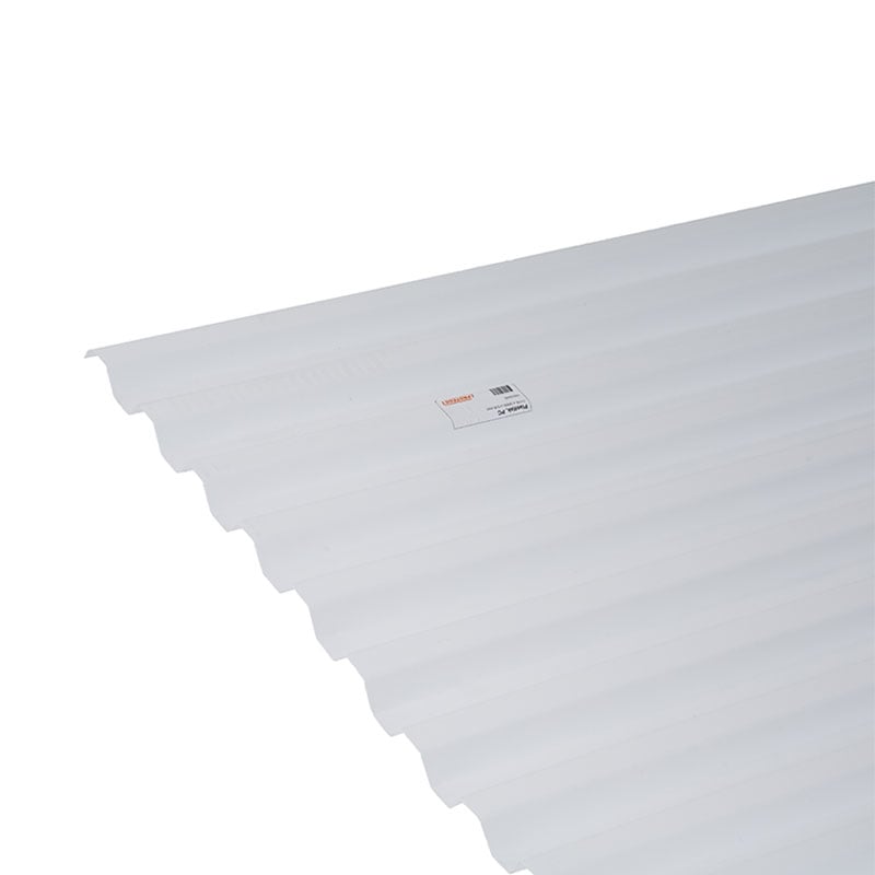 Plasttak Polykarbonat Opalvit, Okrossbar, 2500x1115mm