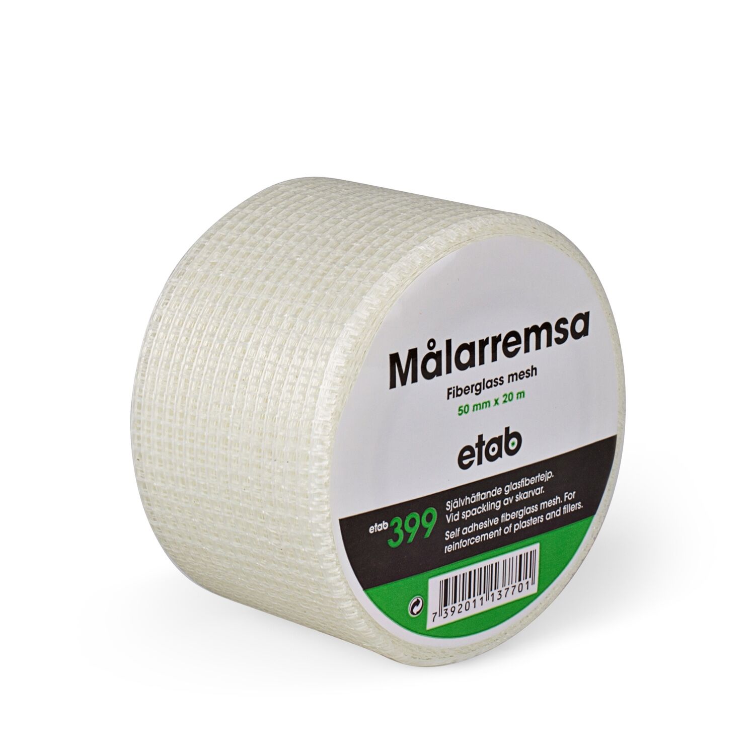 Etab Glasfiberremsa 50mm, 20m, Självhäftande