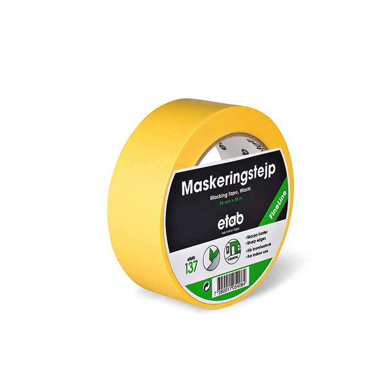Etab Maskeringstejp Washi 36mmx50m Rispapper, 36mmx50mm