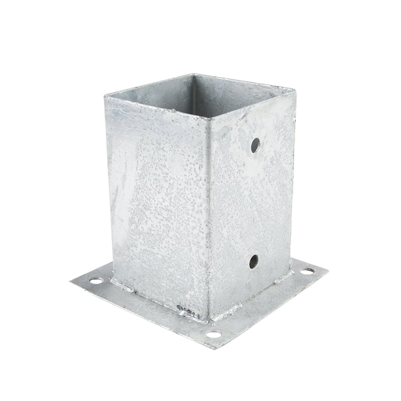 Stolphållare 92x92mm, Med Platta, Fzv