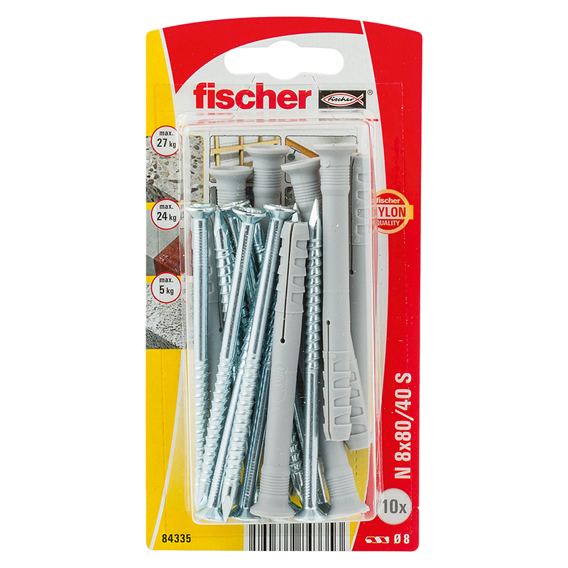 Fischer Spikplugg N  8x80 Mm 8x80, 10st