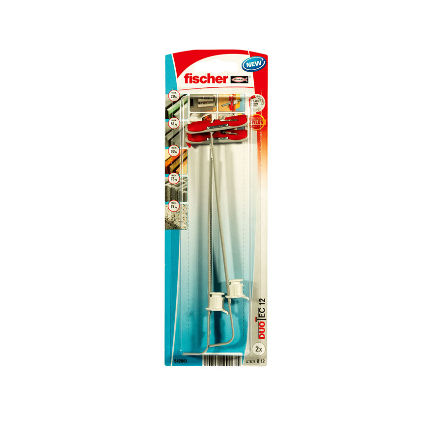 Fischer Skivinfästning  Duotec 2st, Ø 12mm