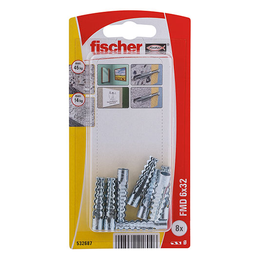 Billiga Metallplugg lättbetong Fischer MFD 6x32mm online på nätet