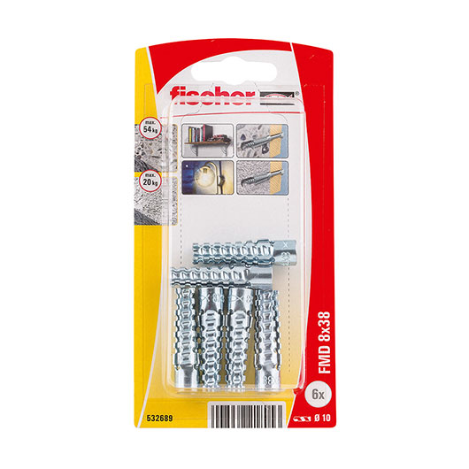 Billiga Metallplugg lättbetong Fischer MFD 8x38mm online på nätet