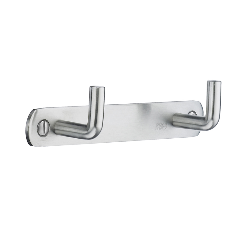 Beslagsboden Dubbelkrok  Rostfritt Stål, 130x20mm