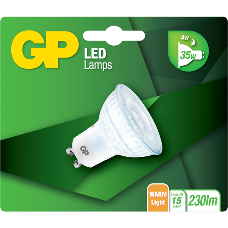 Billiga GP LED TWIST GU10 GLASS 4-35W online på nätet