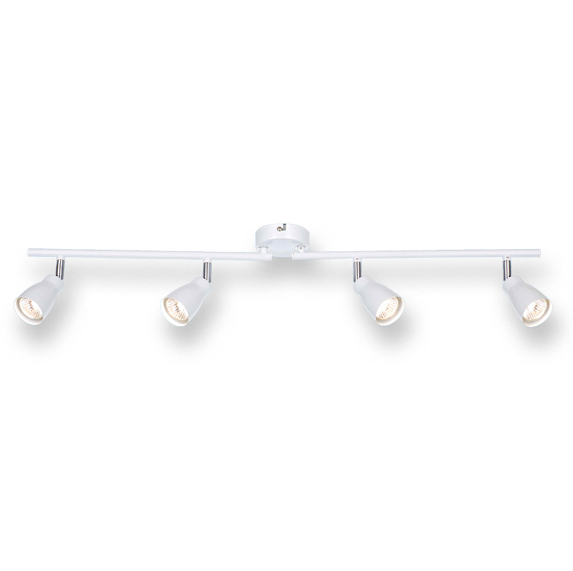 Spotlightskena Led, 4xgu10, Max 3w, Vit, Mått: Längd 81cm, Bredd 8,5cm, Höjd 16cm