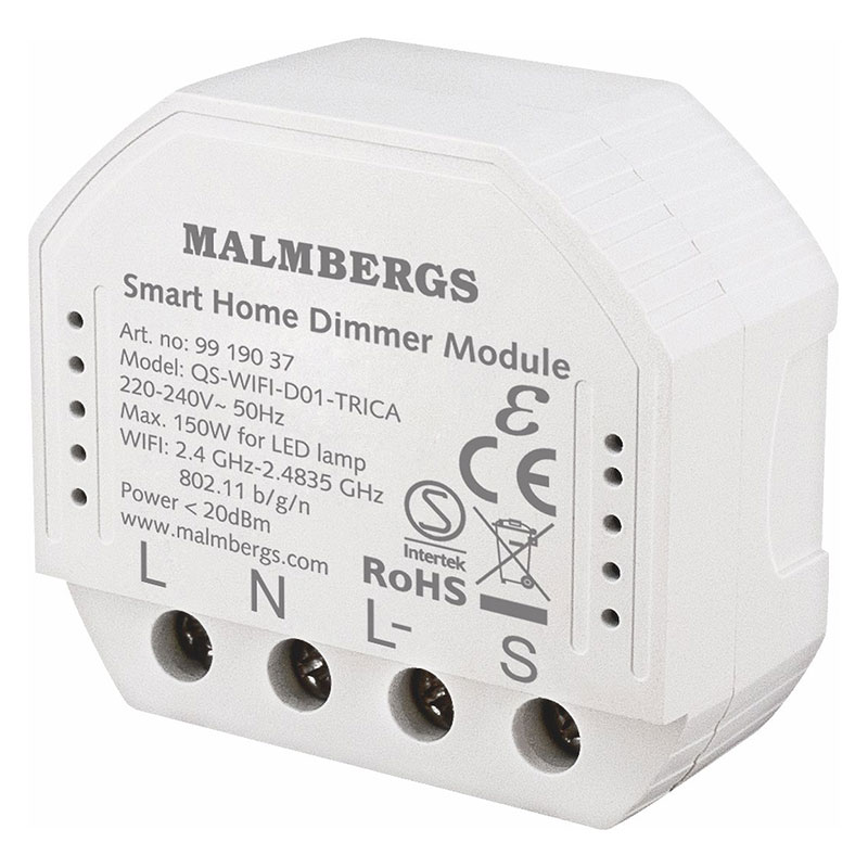 Malmbergs Dosdimmer Wifi Malmbergs 150w, Led, Ip20