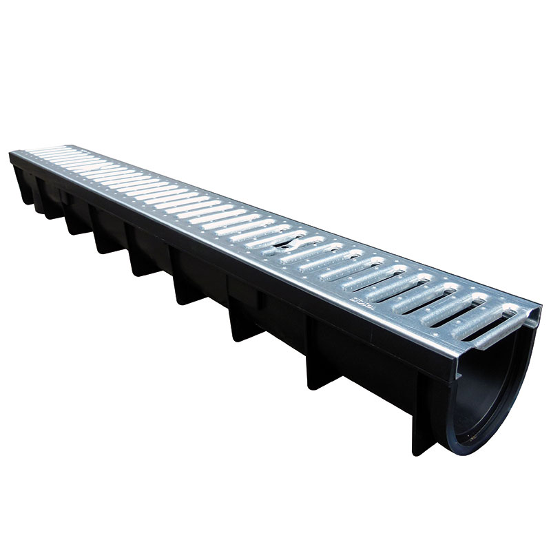 Markränna Stora Drain Längd:100 Cm, Höjd:13 Cm, Bredd:11 Cm, Varmgalvaniserat Galler, Klass A15