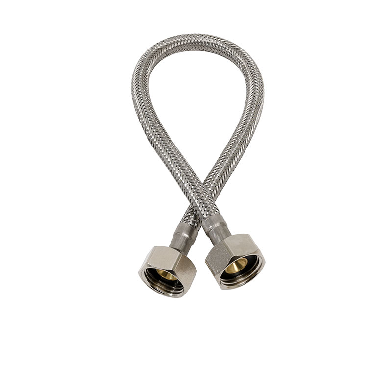 Anslutningsslang Pex, Metallomspunnen Mjuk, Rak-rak Ansl Slang Pex G15 X 500mm Rak /rak R.f Omflät Dn6