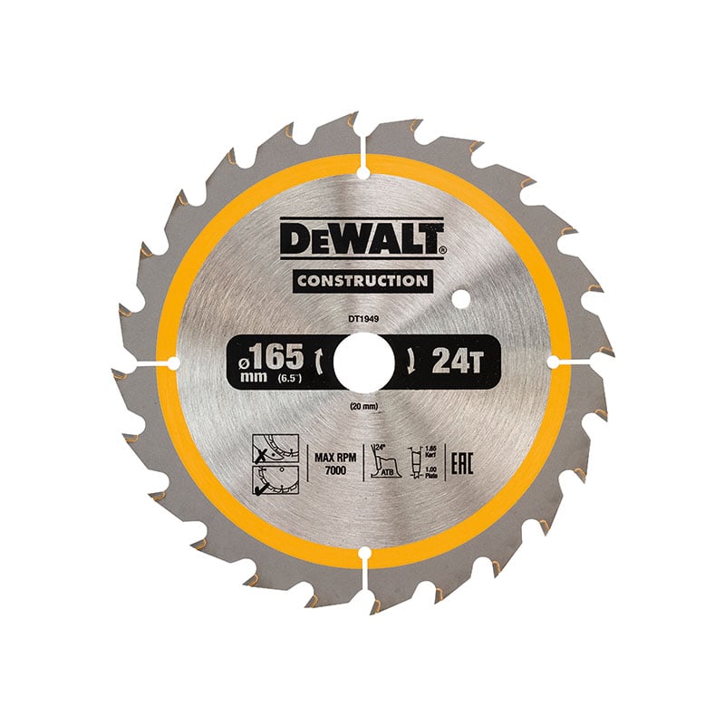 Billiga CIRKELSÅGSBLAD  24T 165X20 DEWALT online på nätet