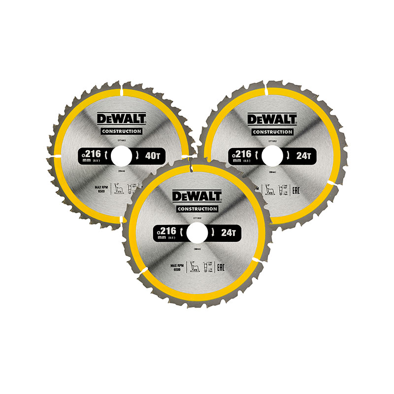 Billiga CIRKELSÅGSBLAD 216MM 3-pack DEWALT online på nätet