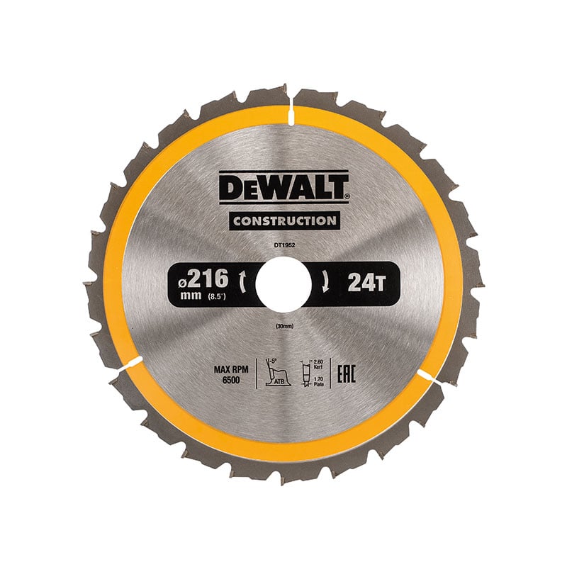 Billiga CIRKELSÅGSBLAD 24T 216X30MM DEWALT online på nätet