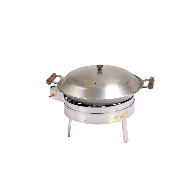 Grillsymbol Wokpanna Med Cataplana Lock Grillsymbol 45 Cm, Inox