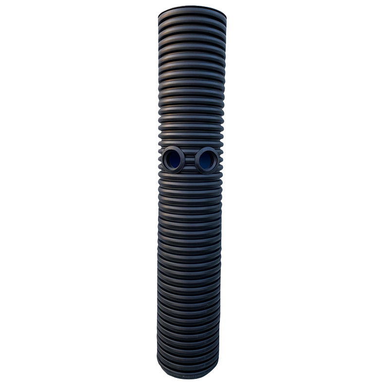 Dräneringsbrunn Ø400/3x110 Orange, 2000mm, 2 Inlopp - 1 Utlopp