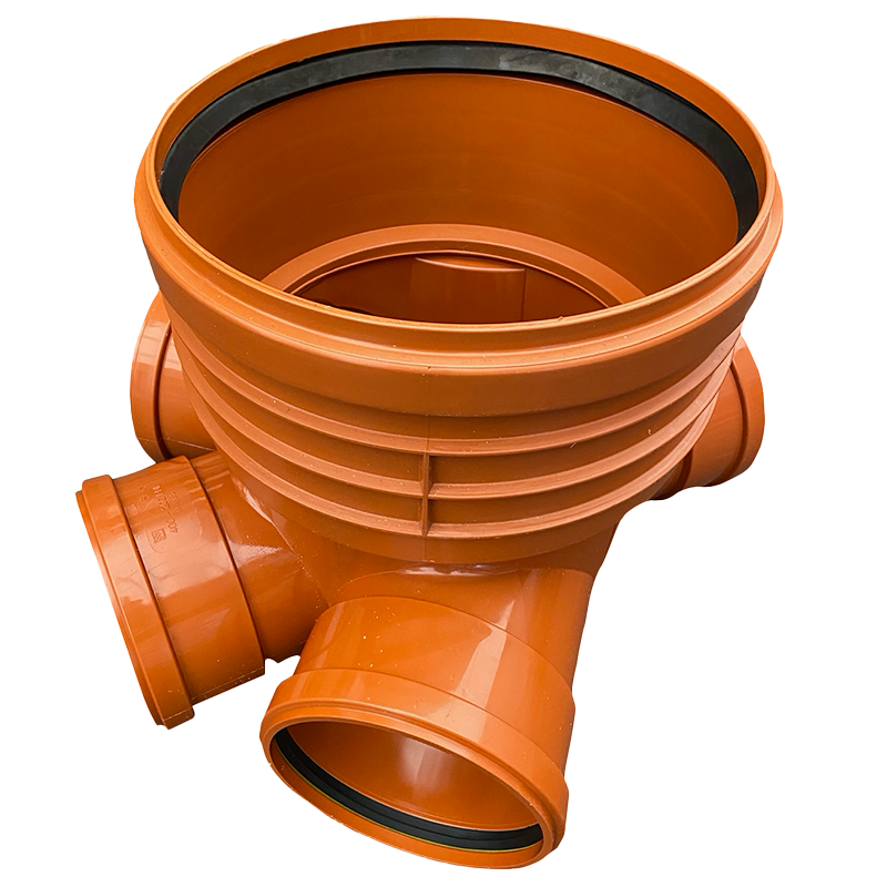 Tillsynsbrunn 400mm 3 Inlopp Orange, Ø200