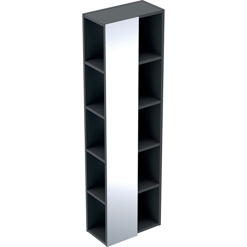 Ifö Hylla Med Spegel Elegant Grå  Mörkgå, 400x218x1350 Mm