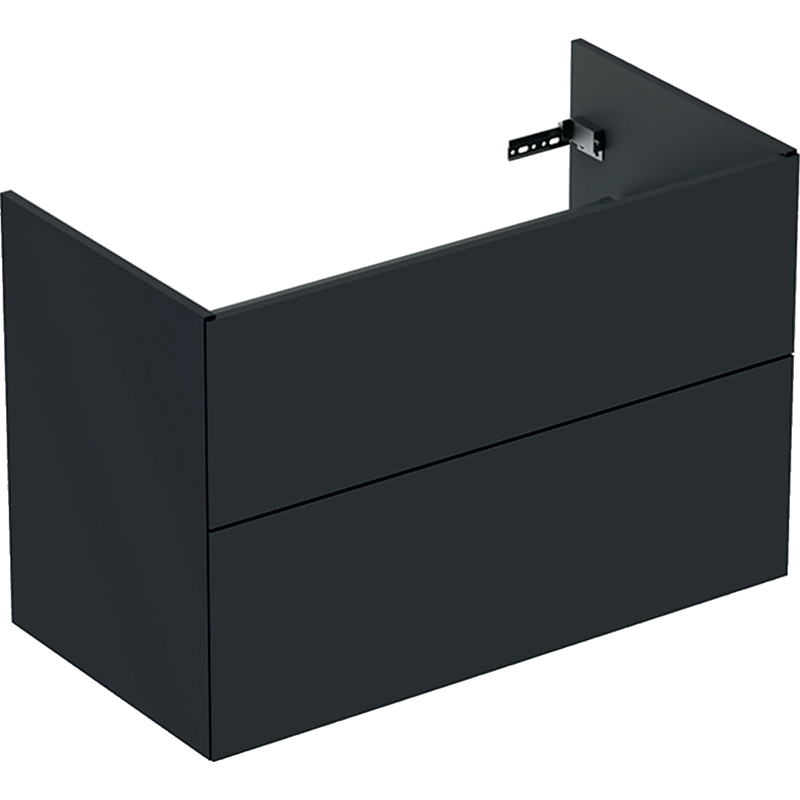 Ifö Underskåp Handfat Elegant Svart  Svart, Två Lådor, 900x600x466 Mm