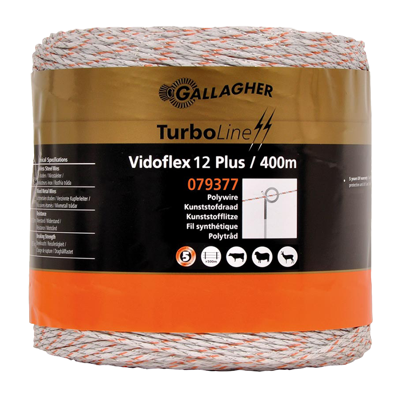 Gallagher Plasttråd Stängsel V 12 Turboline Gallagher Vit, 400 Meter