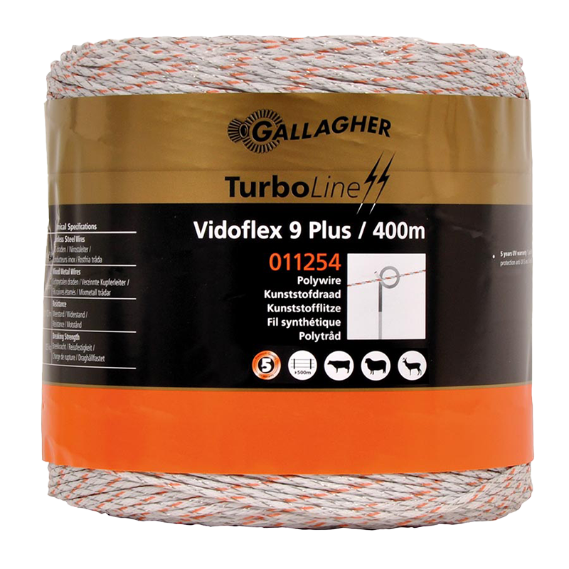 Gallagher Plasttråd Stängsel V 9 Turboline Gallagher Vit, 400 Meter