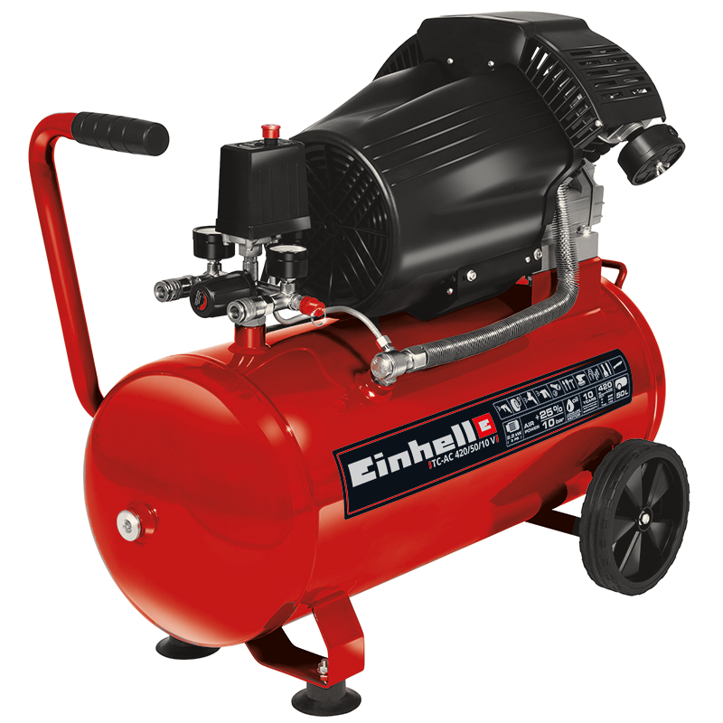 Einhell Kompressor - Tc-ac 420/50/10 V Einhell Svart, Röd, 2200, W
