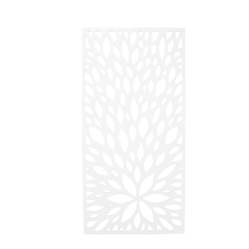 Jabo Trädgårdsskärm Design Fleur 790x1590x18 Mm  Vit