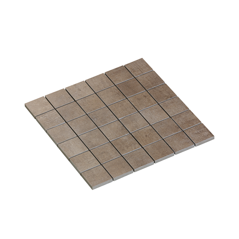 Right Price Tiles Mosaik Cement Mocha 5x5 Mörkbrun, 1 M2/pkt