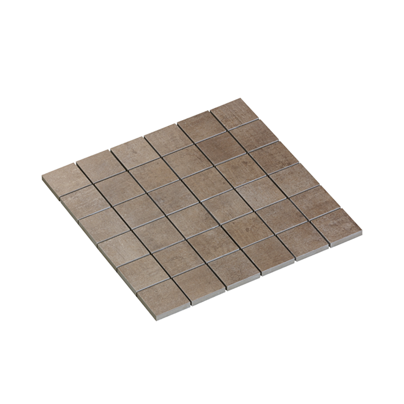 Right Price Tiles Provbit Mosaik Cement Mocha 5x5 Mörkbrun, 15x15cm