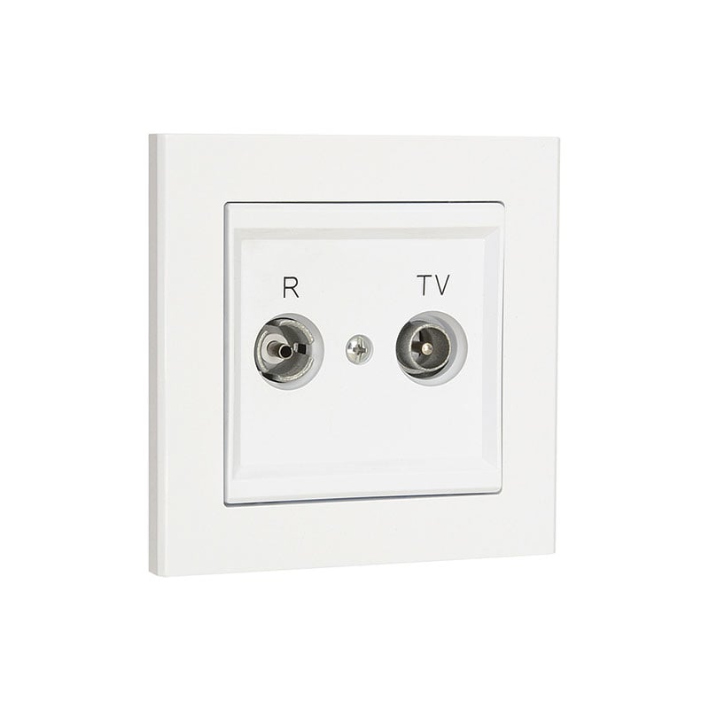 Malmbergs Antennuttag Tv/radio Optima  Vit, Slututtag