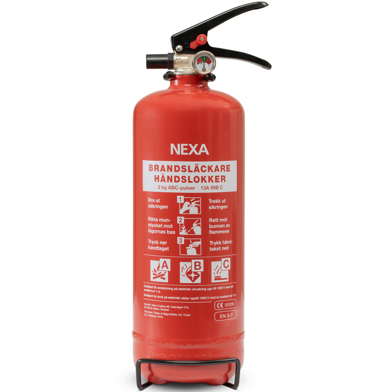 Nexa Brandsläckare Pulver Klassisk Röd Nexa 2 Kg (13a)