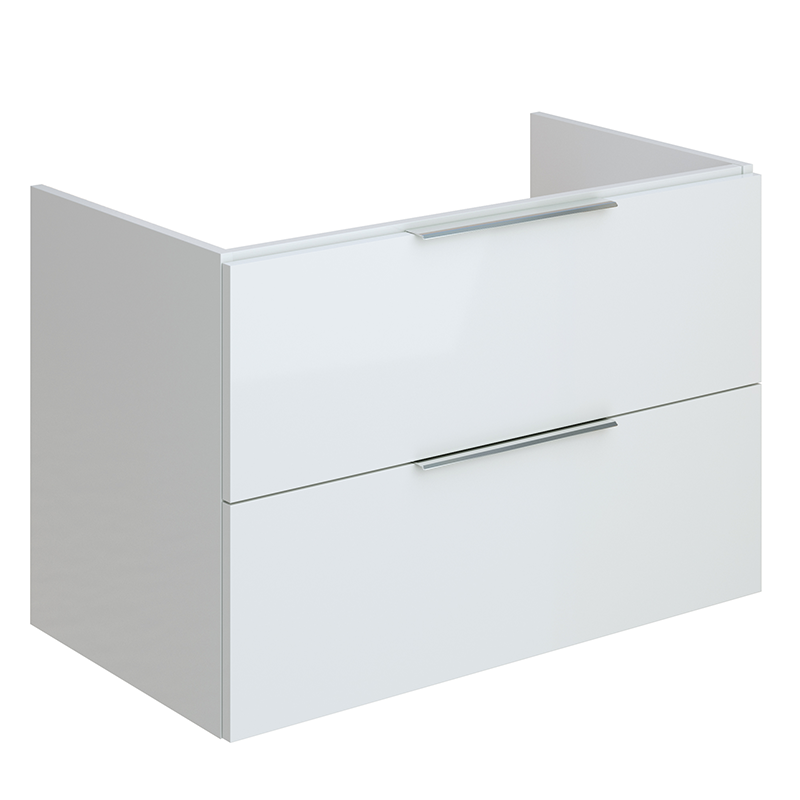 Hafsen Tvättställsskåp Rogen 80 Cm Hafsen Mjukstängade Lådor, Blank Vit