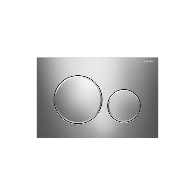 Geberit Tryckplatta Sigma20 Dubbel Blank/krom Geberit Blank Krom