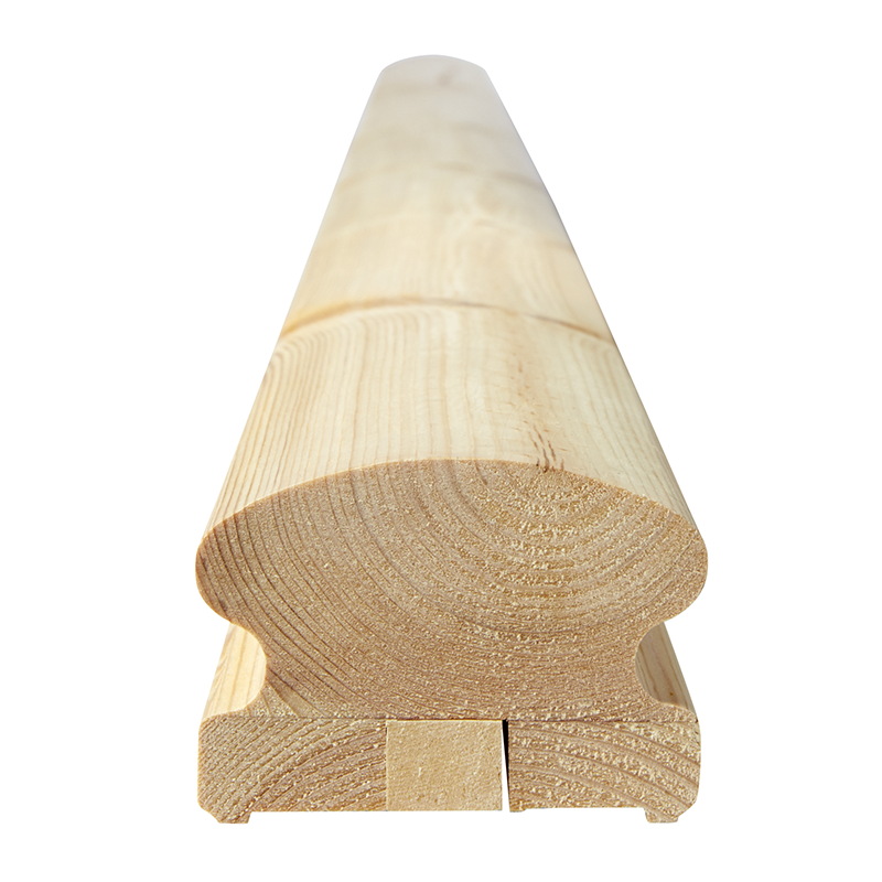 Nordingrå Trä Handledare Fura Välvd 85x2350mm Nordingrå Trä Obehandlad